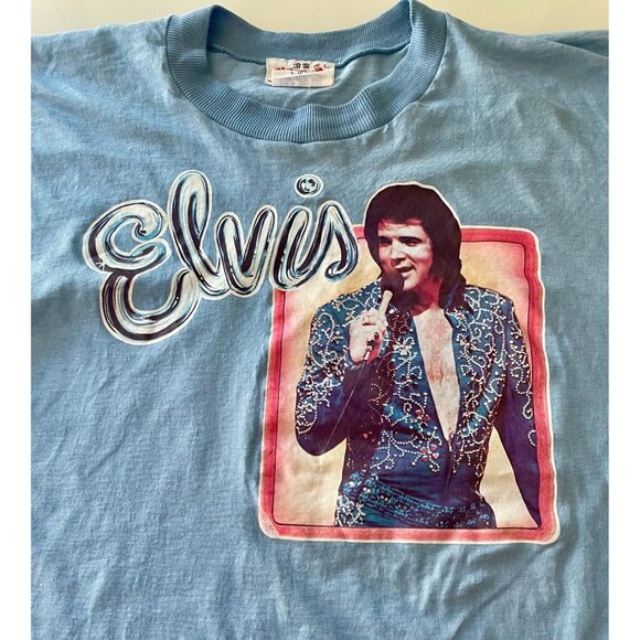 Vintage 1970s Elvis Tshirt, Size M, 1970s Original Elvis T-Shirt - Picture 4 of 9